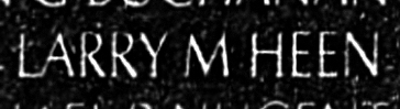 Heen's name inscribed on the Wall